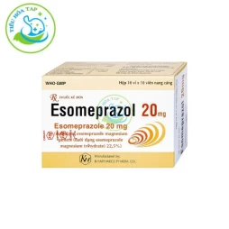 Esomeprazol 20mg Khapharco - Hộp 2 vỉ x 14 viên